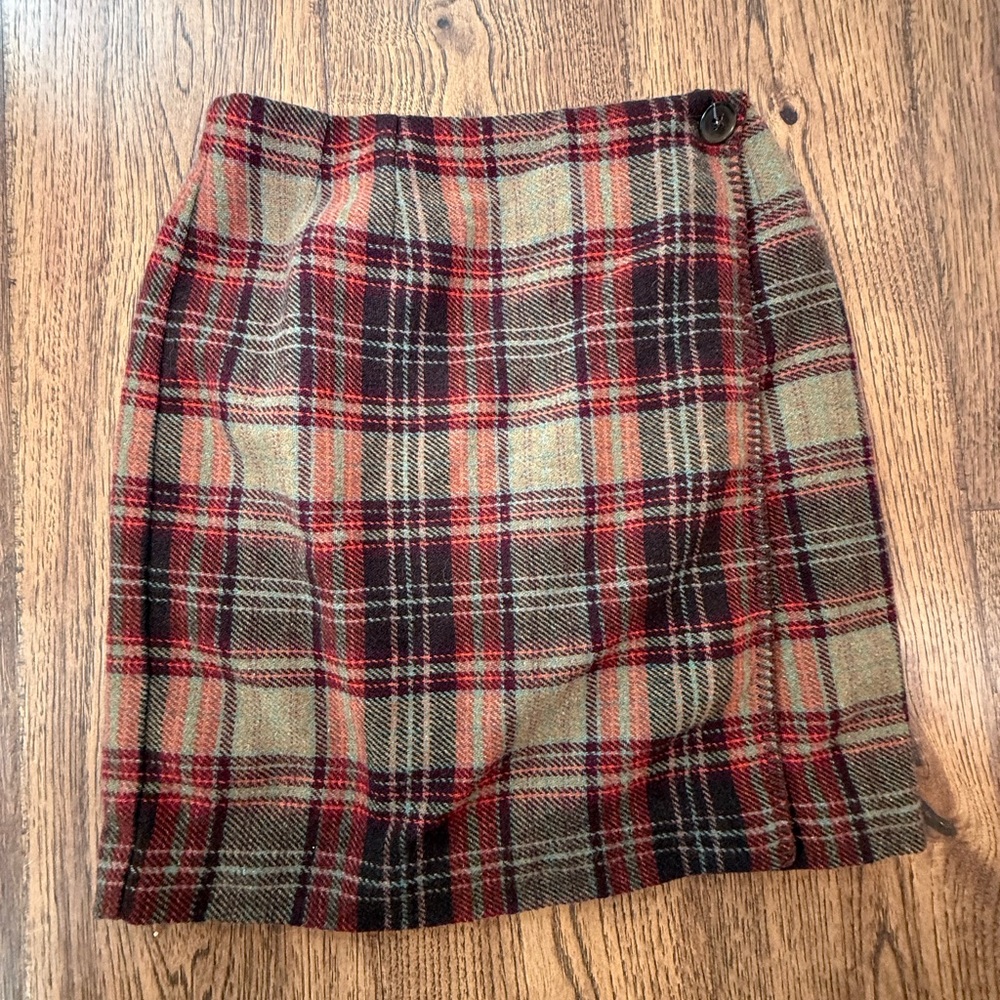 Plaid Mini Skirt High Waisted